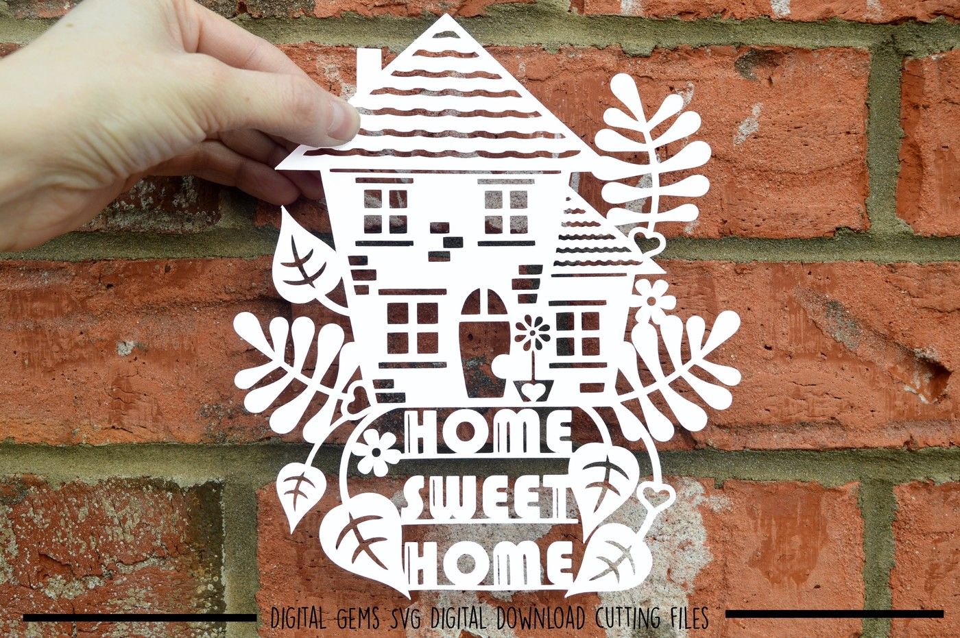 Home Sweet Home Paper Cut SVG / DXF / EPS Files By Digital ...