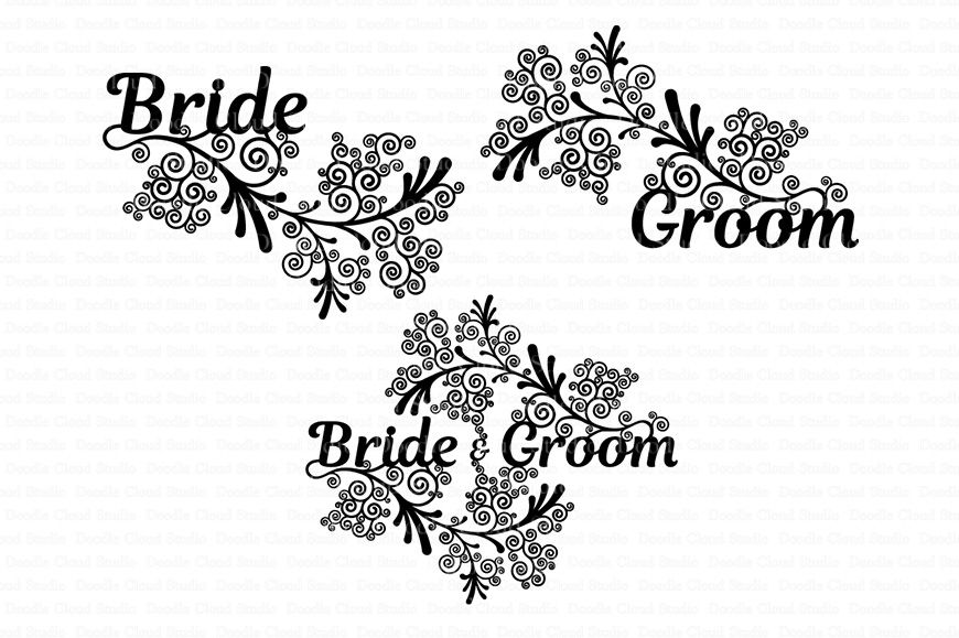 Download Friezes Wedding SVG files for Silhouette Cameo and Cricut. By Doodle Cloud Studio ...