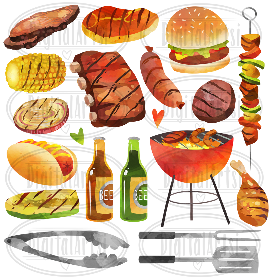 chicken barbecue clipart grilling