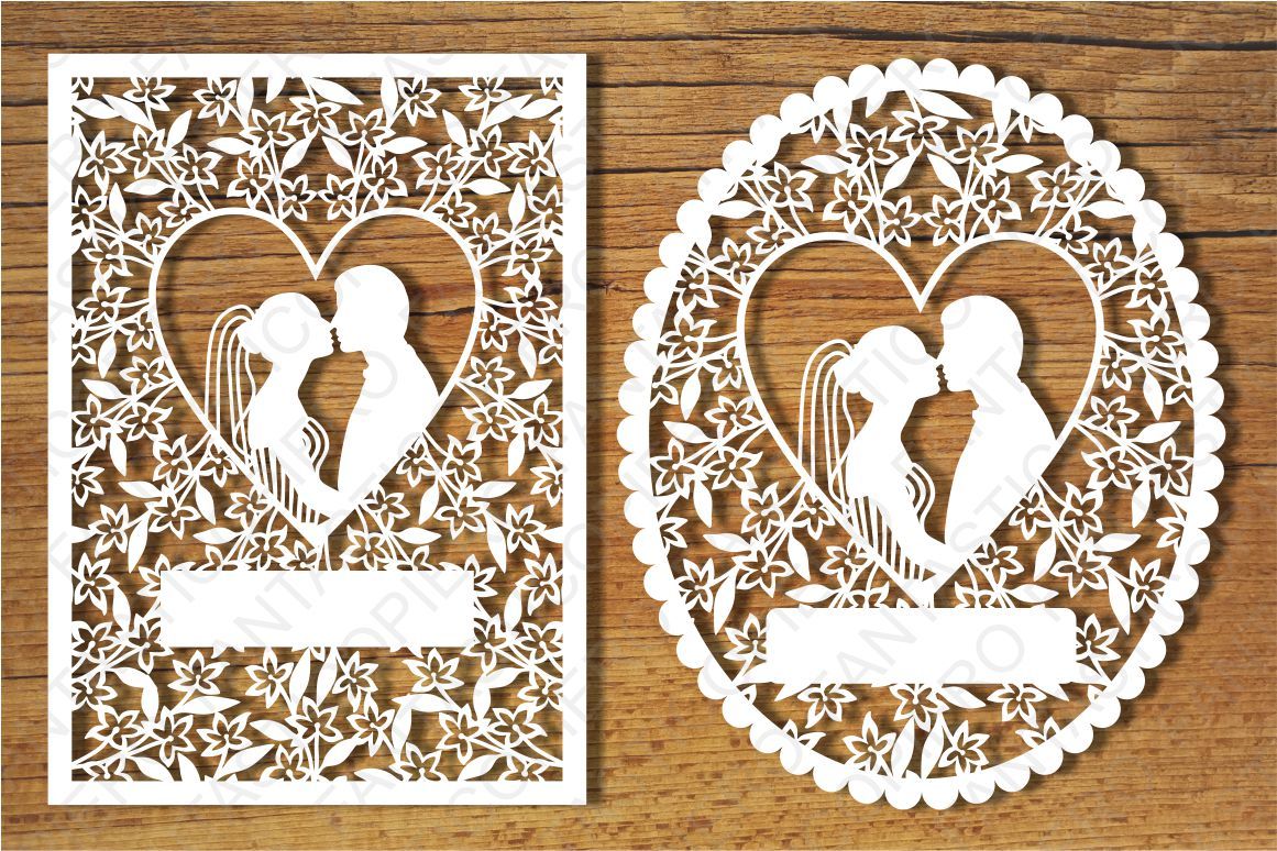 Wedding cards SVG files for Silhouette Cameo and Cricut ...