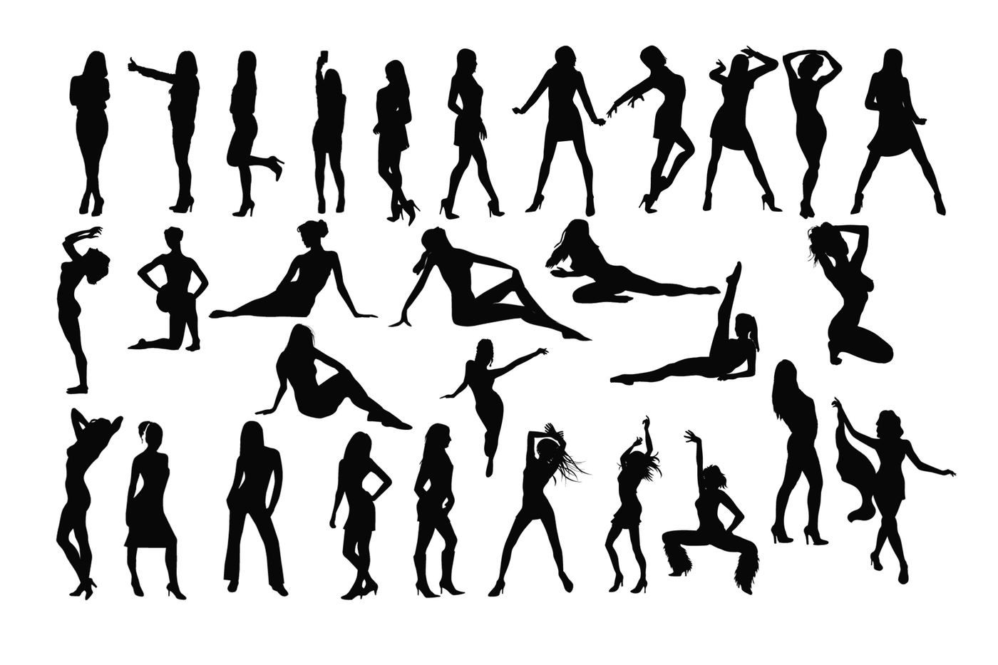Woman Silhouette SVG EPS DXF PNG By RWD | TheHungryJPEG.com