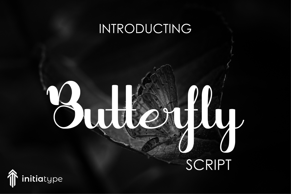 Butterfly Script By Initiatype Thehungryjpeg Com