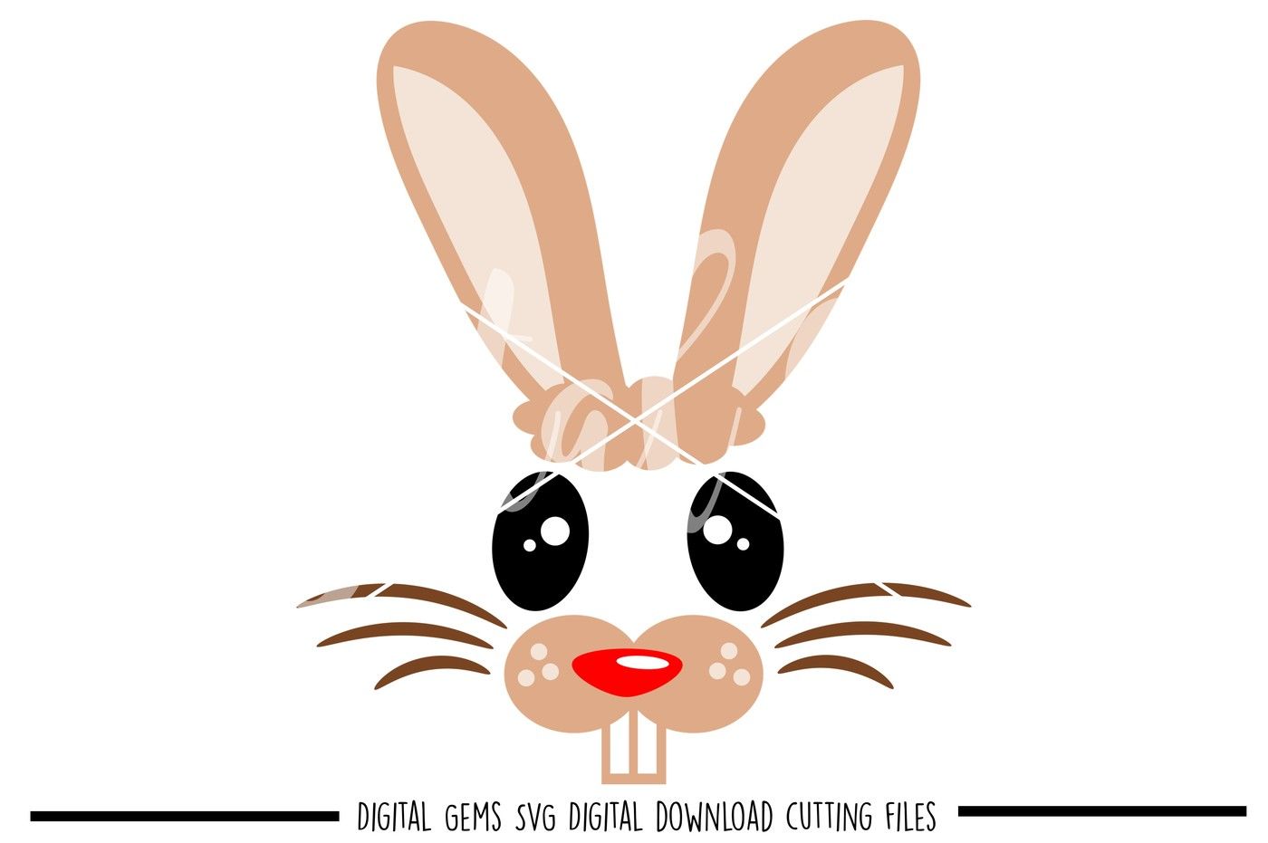Download Rabbit Face SVG / PNG / EPS / DXF Files By Digital Gems ...