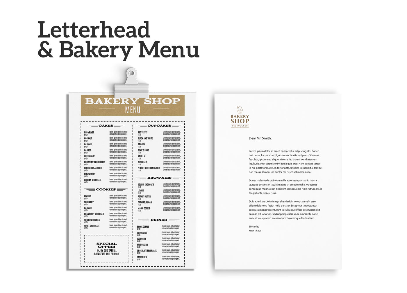 Download Mockup - Bakery Branding By Nina Shaw Designer | TheHungryJPEG.com