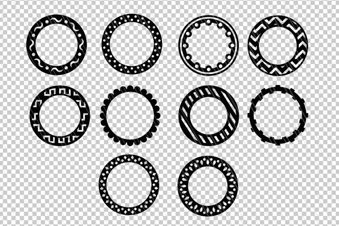 Circle Monogram svg dxf cut files By AivosDesigns ...