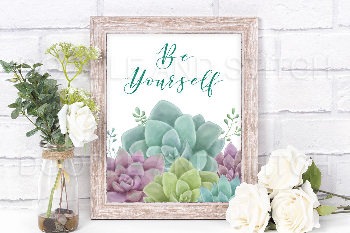 Download Watercolor Succulent Clipart Illustrations By Doodle Art ...