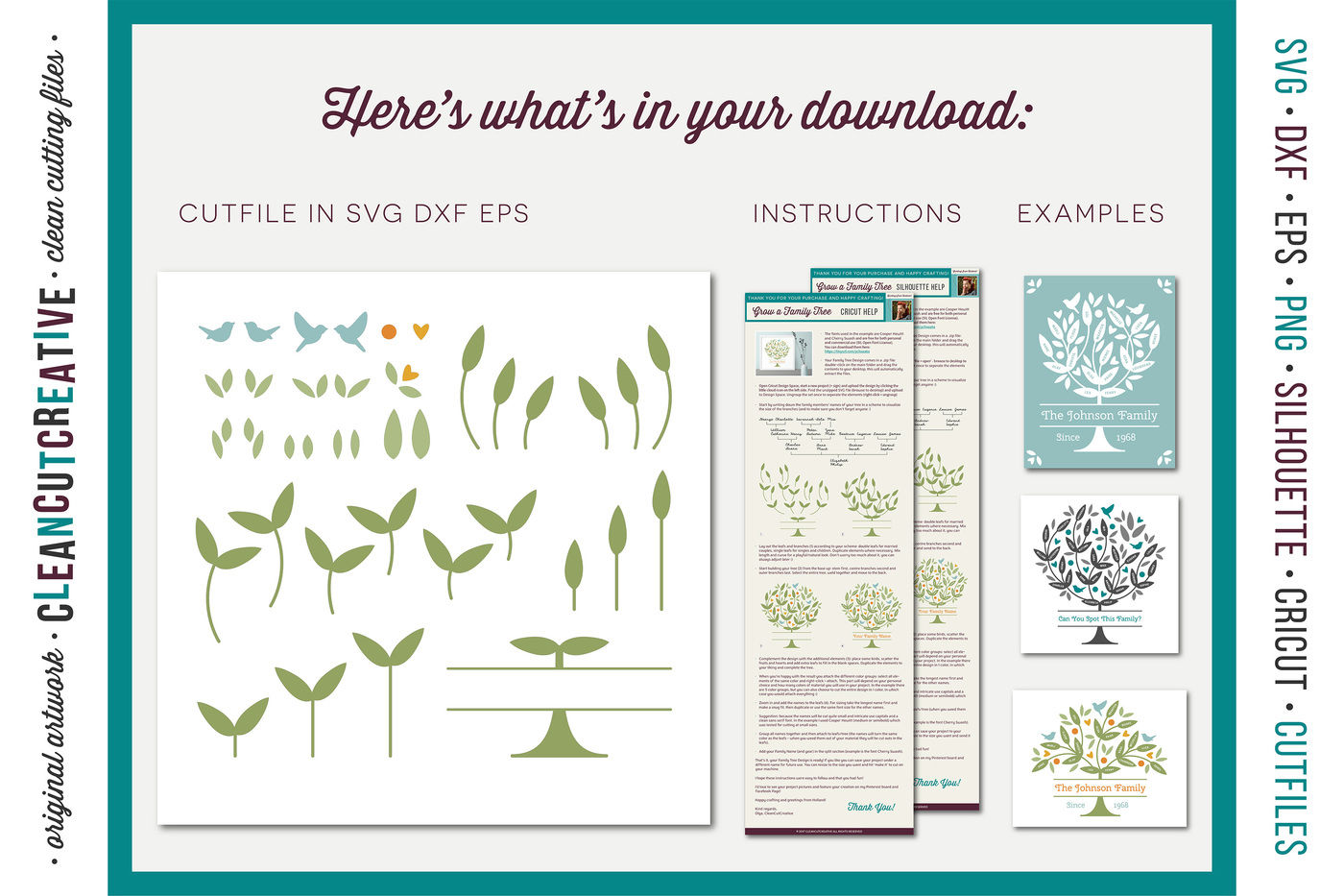 Download Grow A Family Tree Crafty Design Toolkit Svg Dxf Eps Png By Cleancutcreative Thehungryjpeg Com