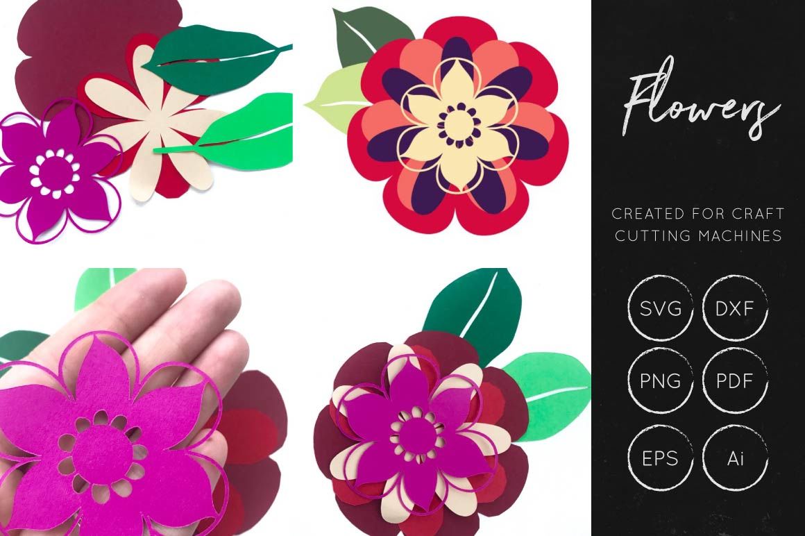 Download Vector Flower SVG Bundle - Flowers for Craft Cutting Machines By illuztrate | TheHungryJPEG.com