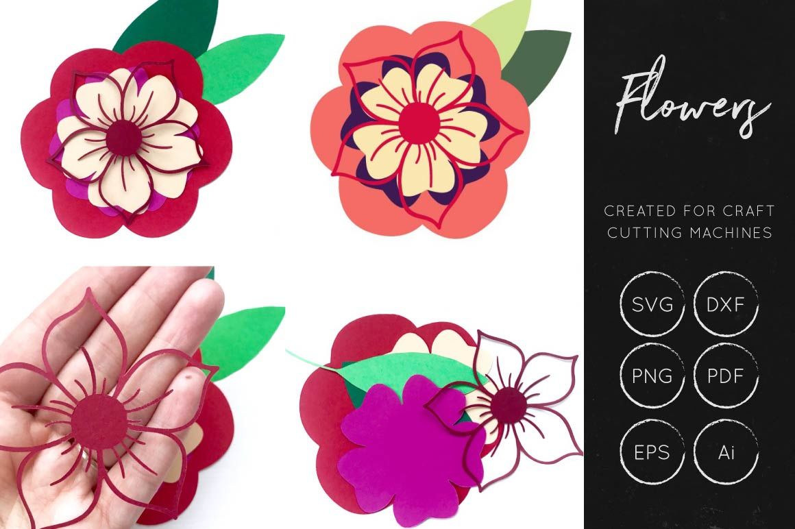 Download Vector Flower SVG Bundle - Flowers for Craft Cutting Machines By illuztrate | TheHungryJPEG.com