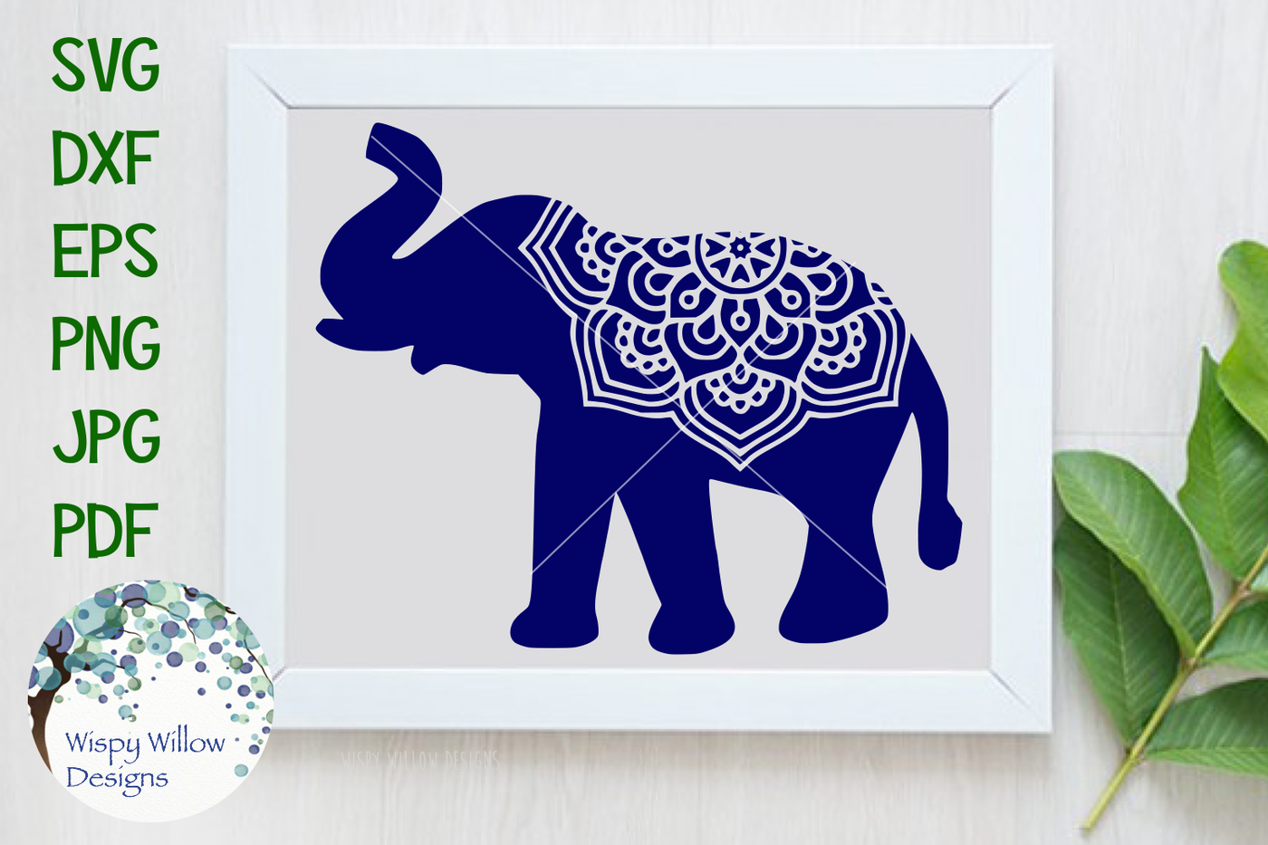 Download Elephant Mandala SVG/DXF/EPS/PNG/JPG/PDF By Wispy Willow ...