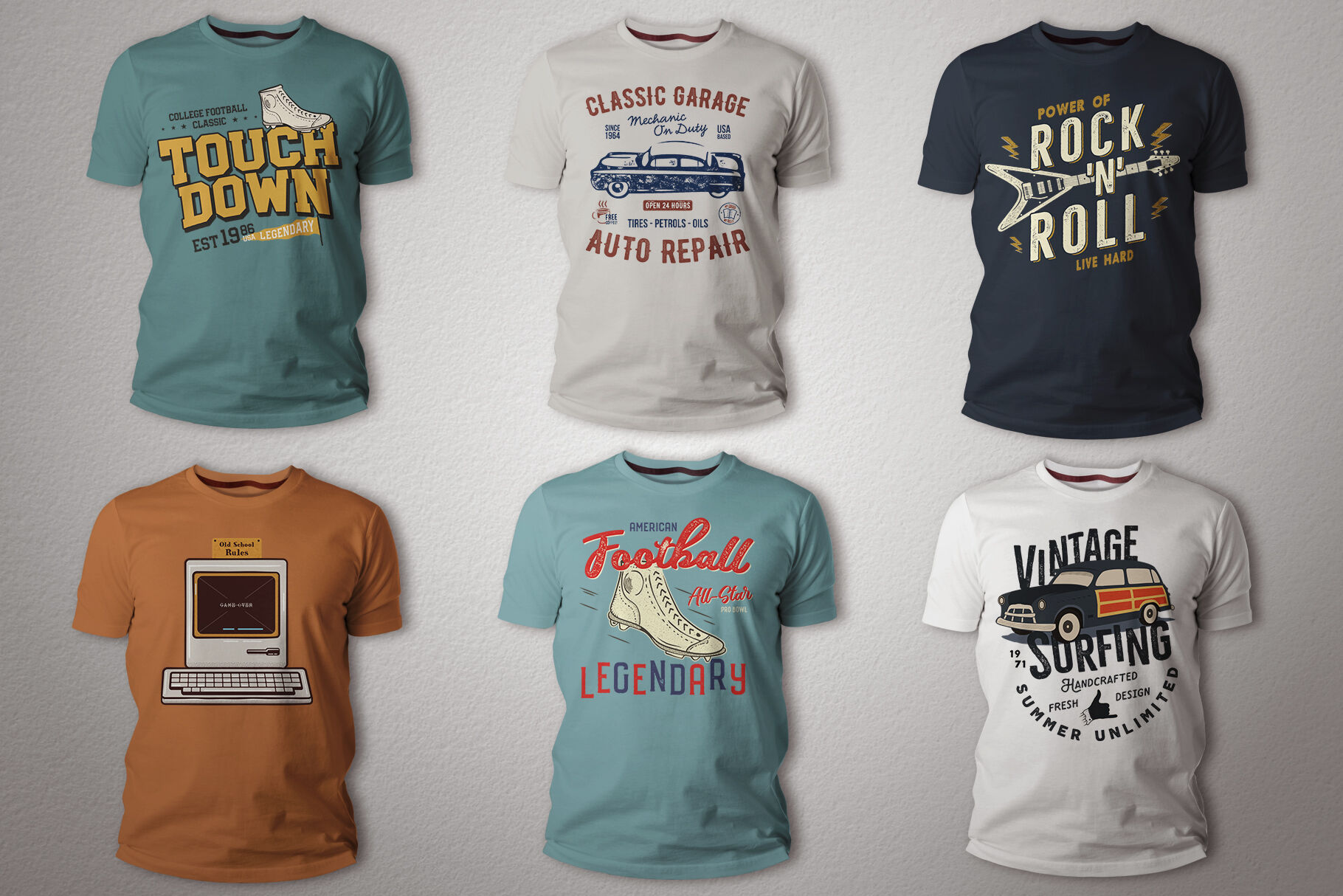 T-Shirt Designs Collection. Part 1 By Jekson Graphics | TheHungryJPEG