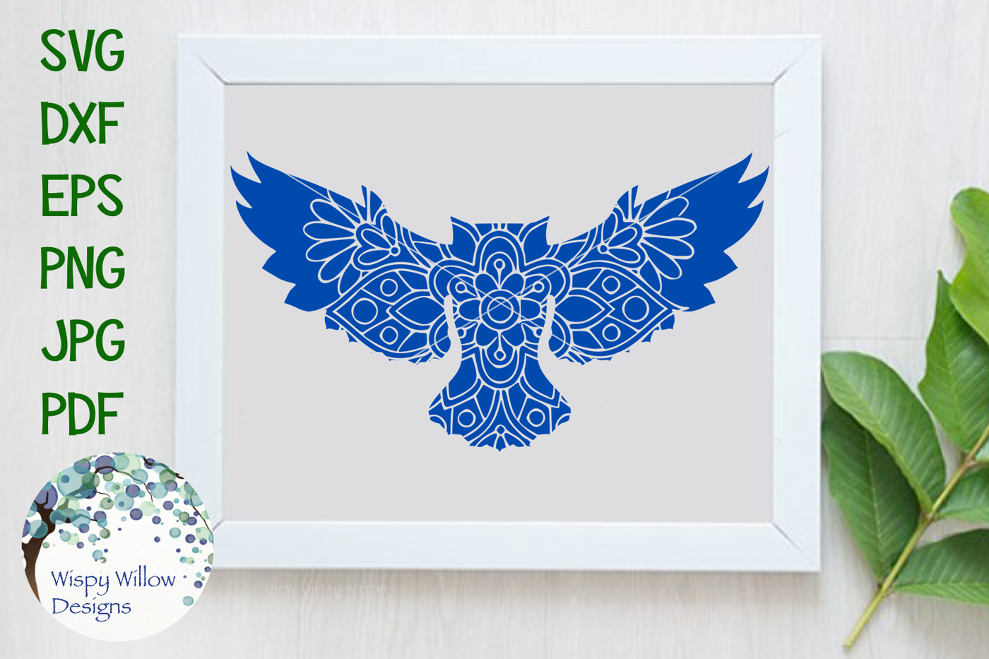 Download Owl Floral Mandala SVG/DXF/EPS/PNG/JPG/PDF By Wispy Willow ...