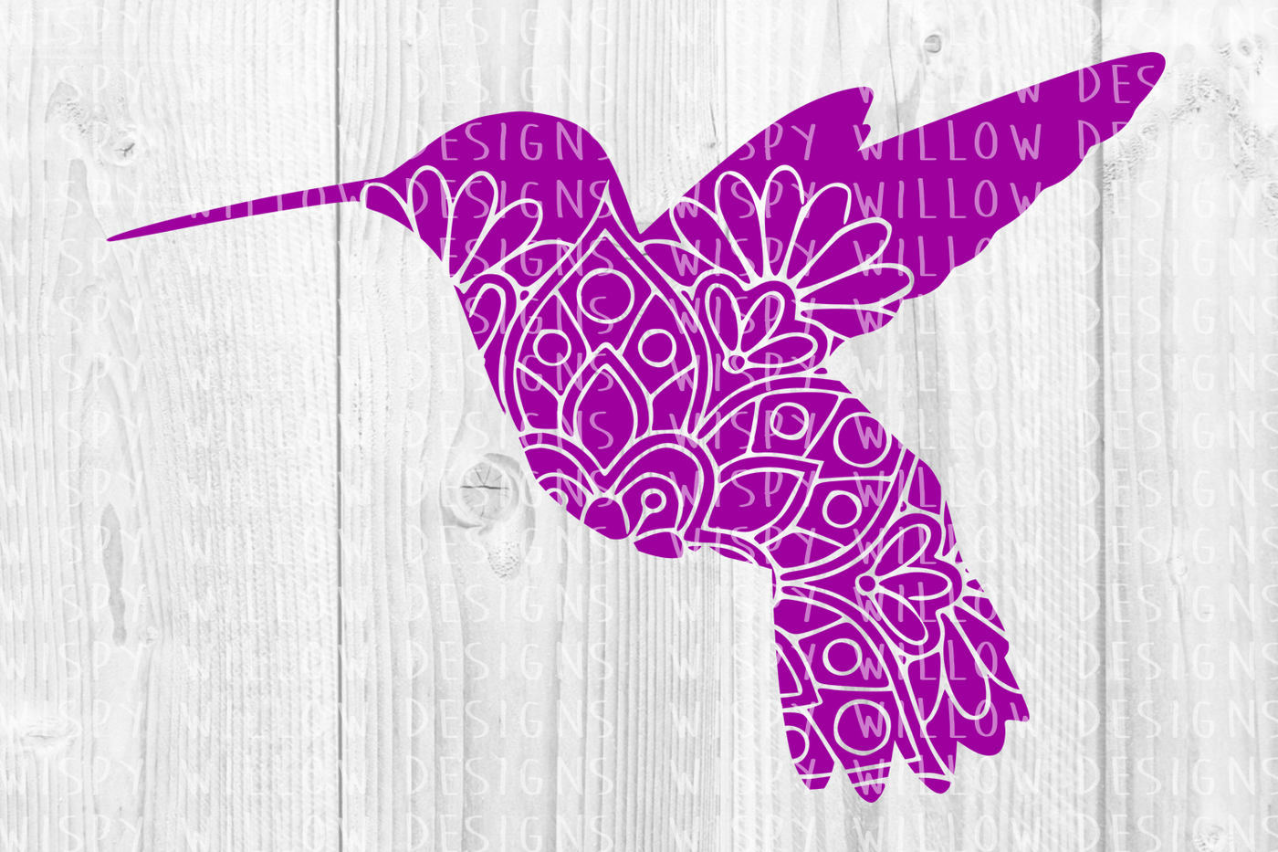 Download Floral Mandala Hummingbird SVG/DXF/EPS/PNG/JPG/PDF By Wispy Willow Designs | TheHungryJPEG.com