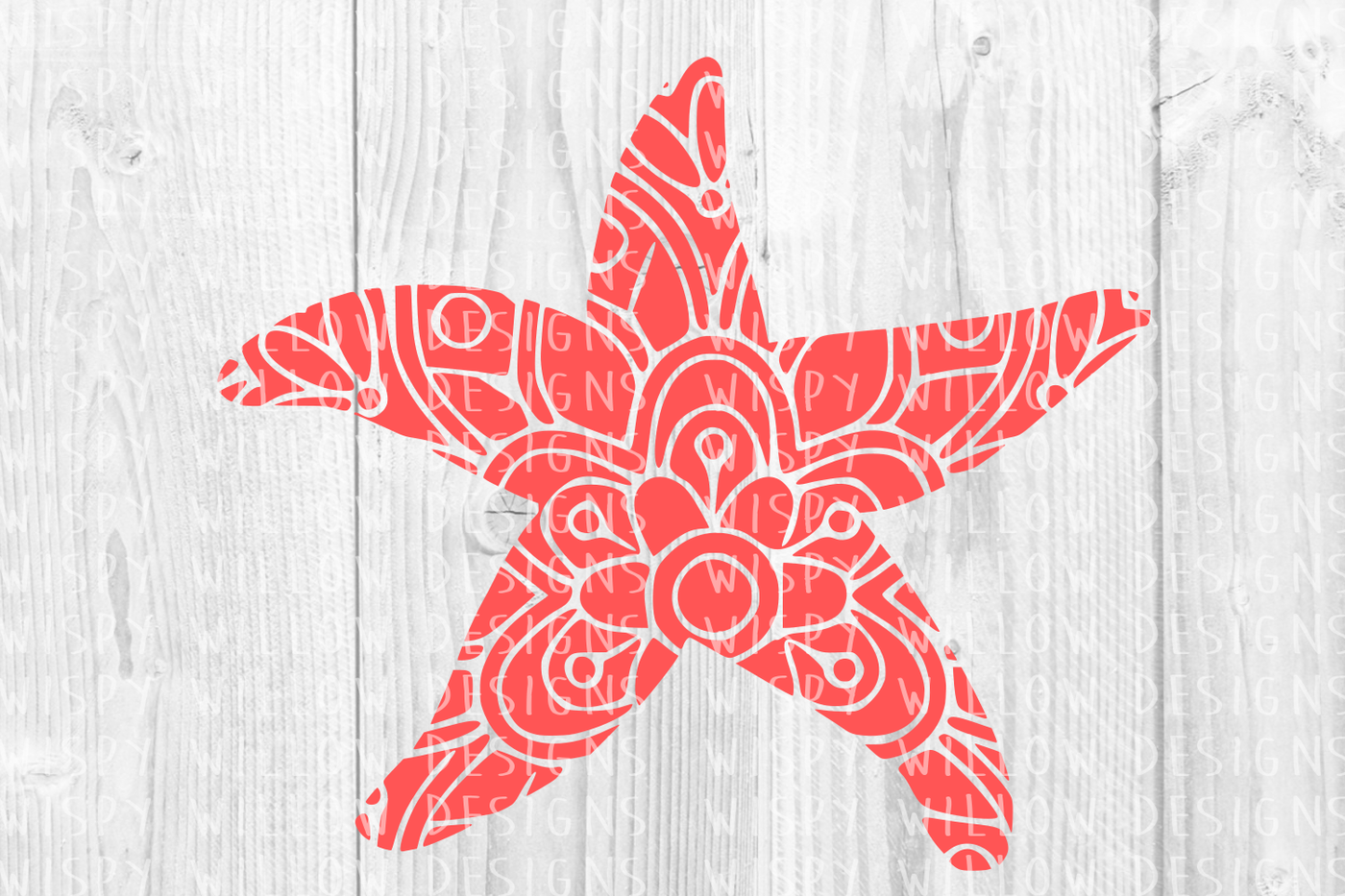 Starfish Mandala SVG/DXF/EPS/PNG/JPG/PDF By Wispy Willow ...