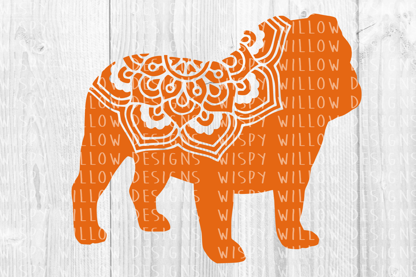 Bulldog Dog Mandala SVG/DXF/EPS/PNG/JPG/PDF By Wispy ...