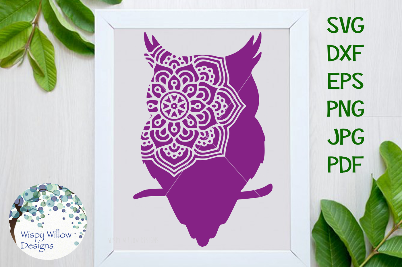 Download Owl Mandala SVG/DXF/EPS/PNG/JPG/PDF By Wispy Willow ...