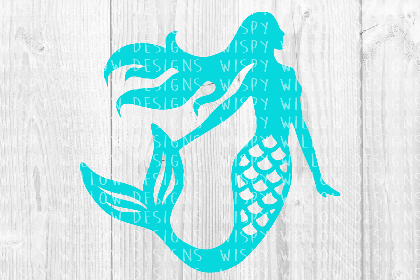 Mermaid SVG/DXF/EPS/PNG/JPG/PDF By Wispy Willow Designs | TheHungryJPEG.com