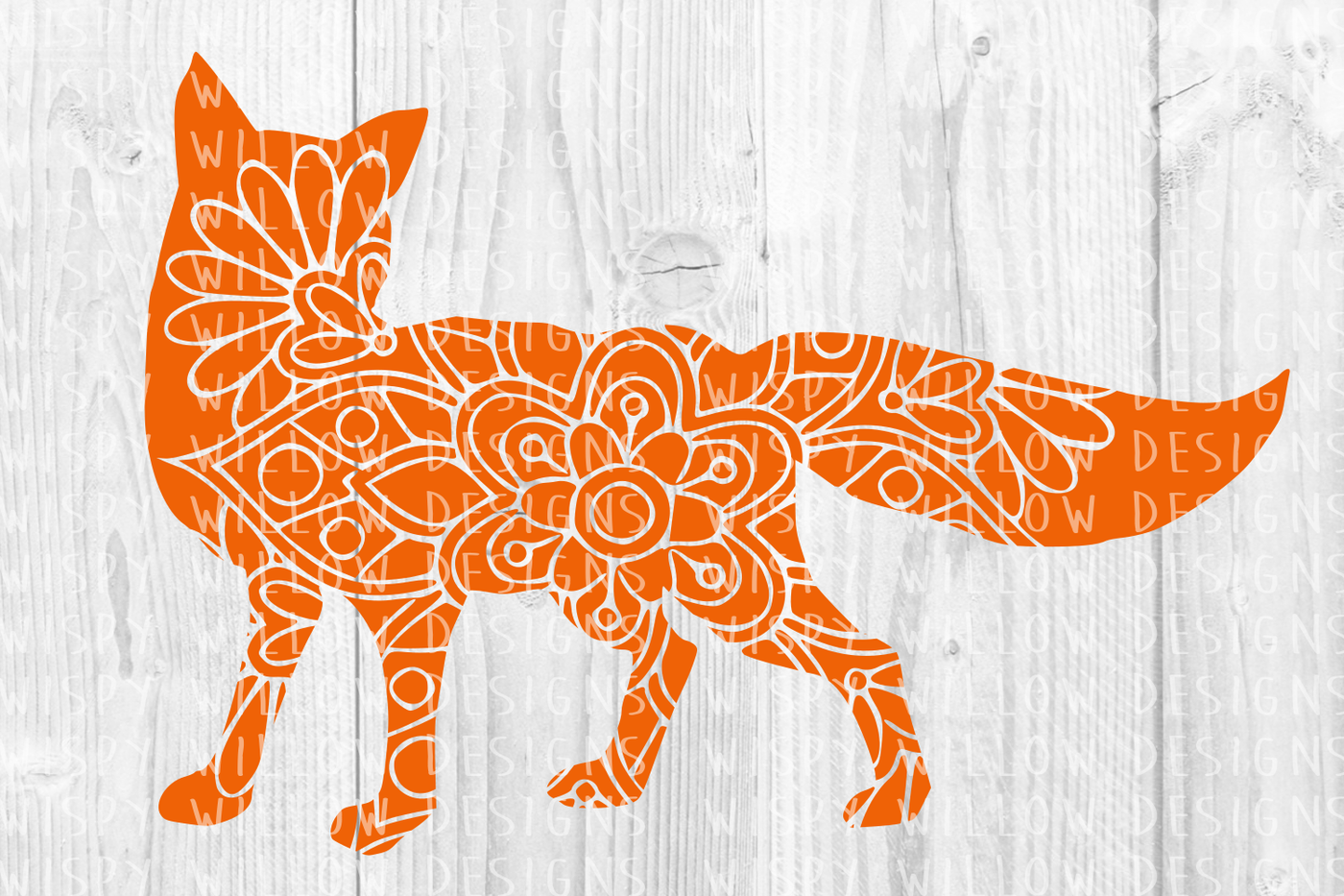 Fox Floral Mandala Svg Dxf Eps Png Jpg Pdf By Wispy Willow Designs Thehungryjpeg Com