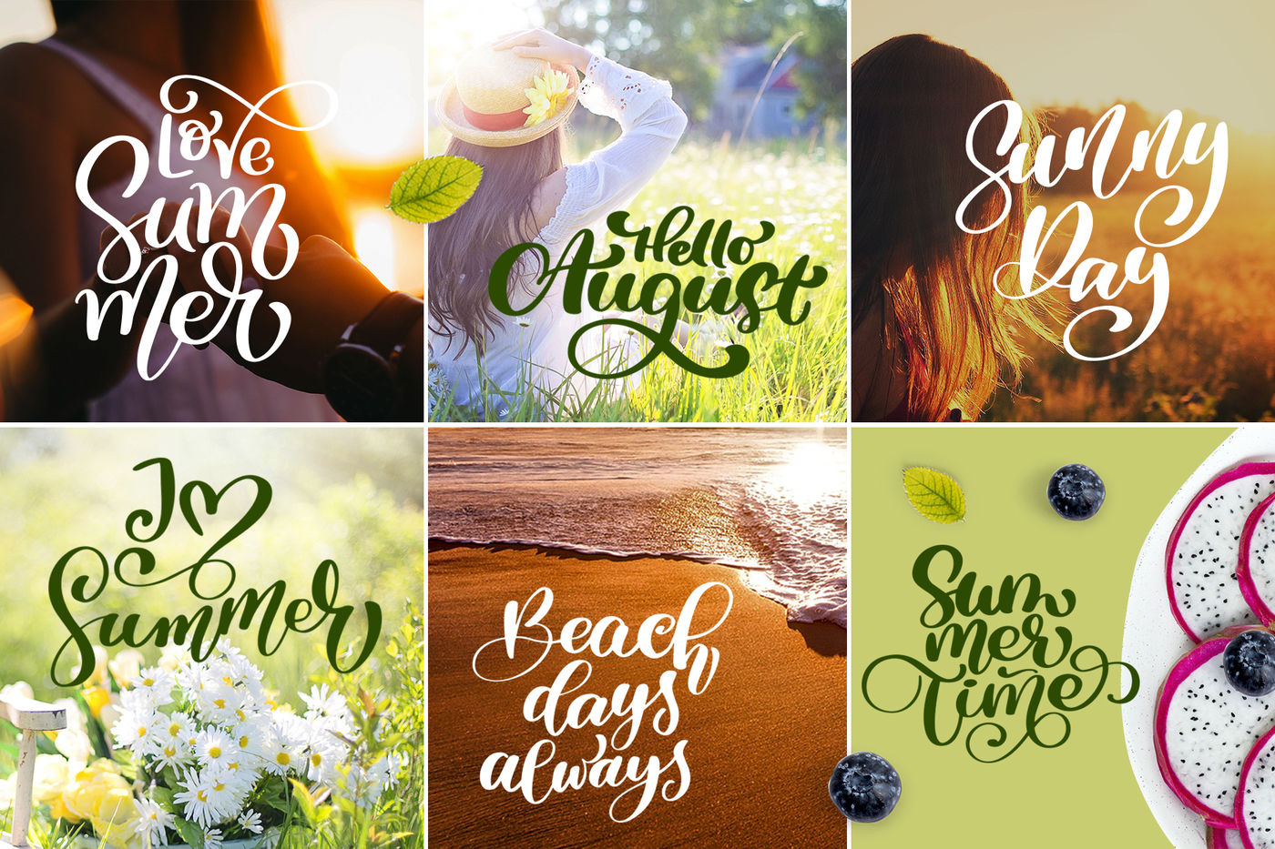 36 Calligraphic Phrases About Summer By Happy Letters Thehungryjpeg Com