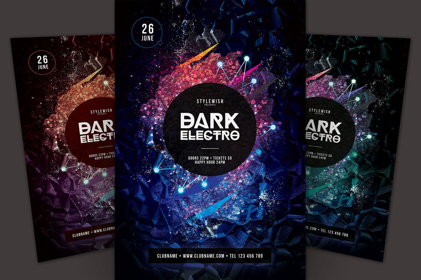 Dark Electro Flyer By styleWish | TheHungryJPEG
