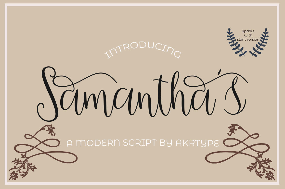Samantha Script By Akrtype Thehungryjpeg Com