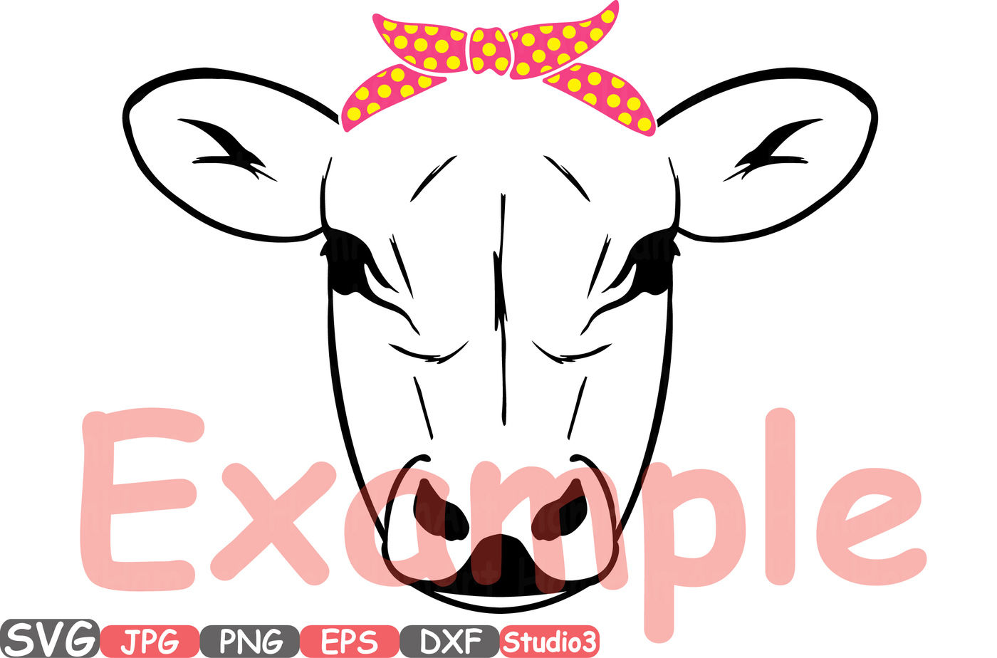 Download Cartoon Cow Head Svg
