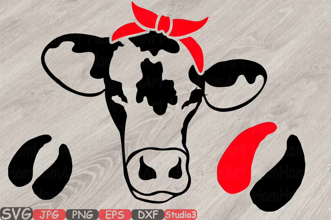 Cow Head Whit Bandana Silhouette Svg Cowboy Western Farm Milk 775s By Hamhamart Thehungryjpeg Com