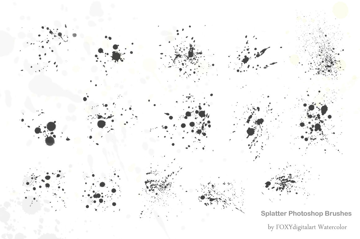 watercolor splatter brushes