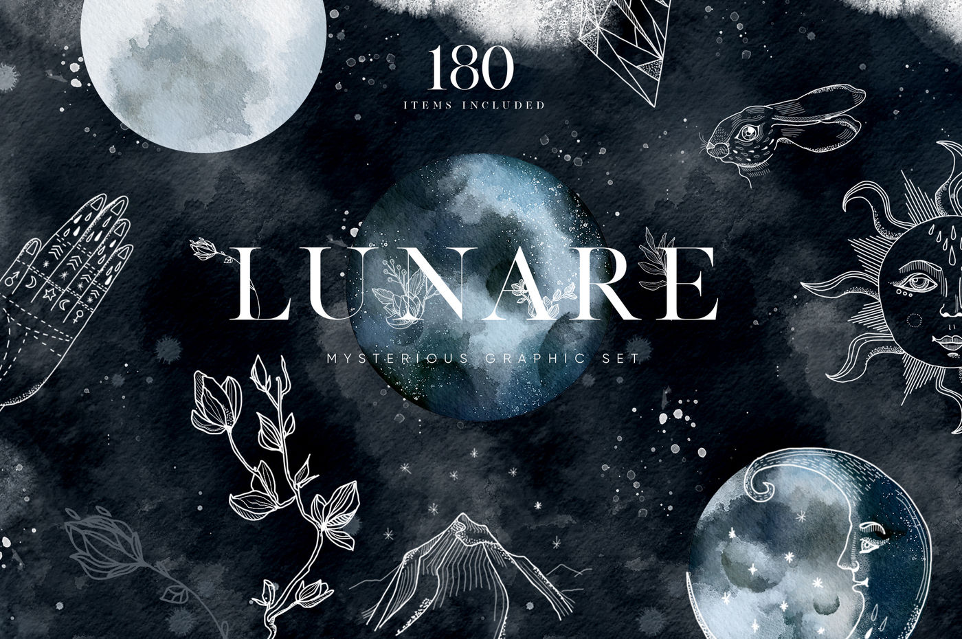Lunare Mysterious Graphic Set By Little Magic Box Thehungryjpeg Com