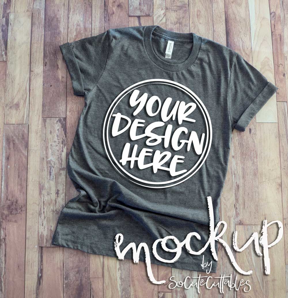 Download Gray t-shirt flat lay mock up 6455 By SoCuteAppliques ...