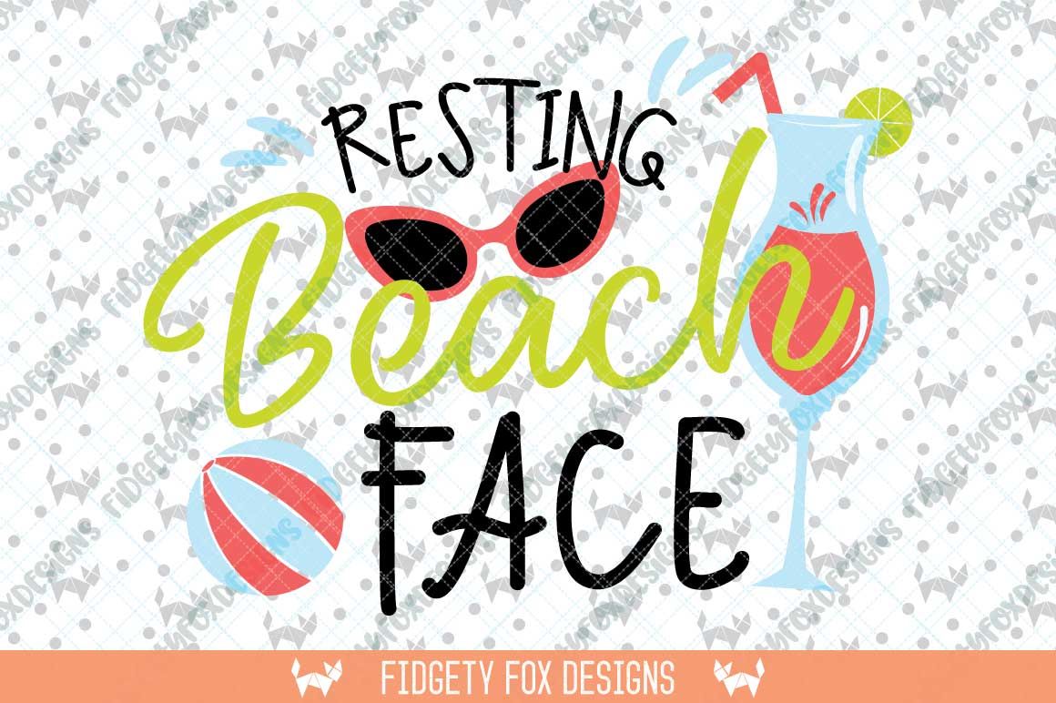 Resting Beach Face Svg Beach Clipart Sunglasses Svg Vacation Svg By Fidgety Fox Designs Thehungryjpeg Com