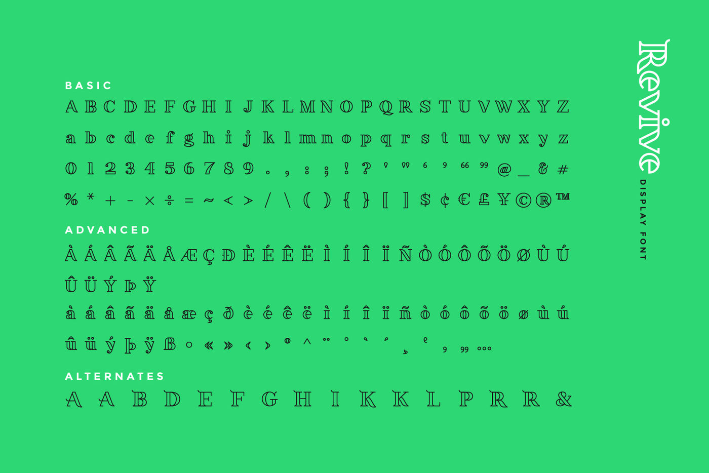 Revive Display Font By Corey Moen Thehungryjpeg Com