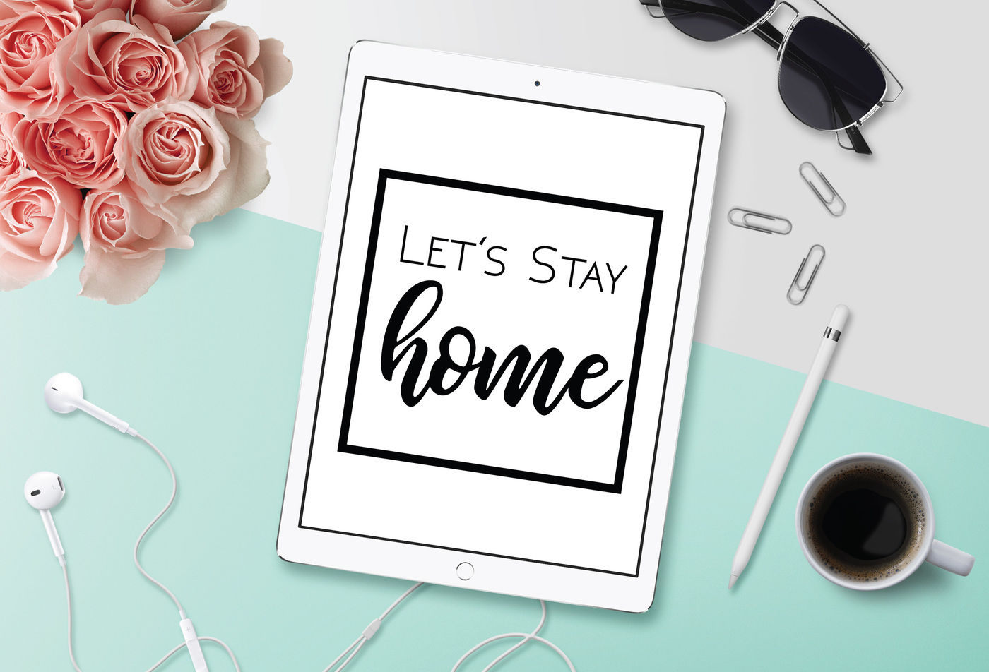 Download Let S Stay Home Svg Svg Quote Dxf File Cuttable File By Bnr Designs Thehungryjpeg Com