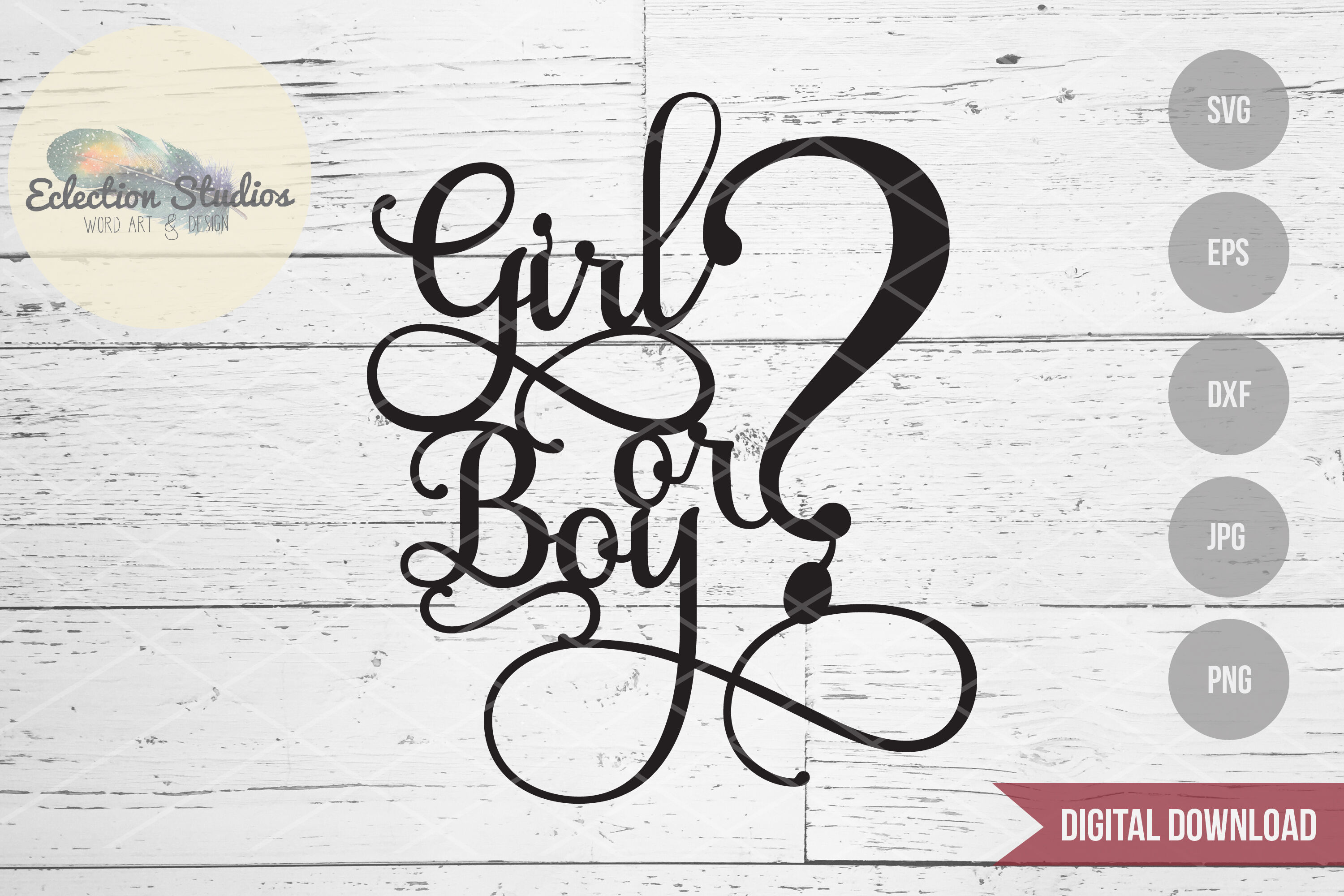 Download Girl Or Boy Cake Topper Svg By Eclectionstudios Thehungryjpeg Com