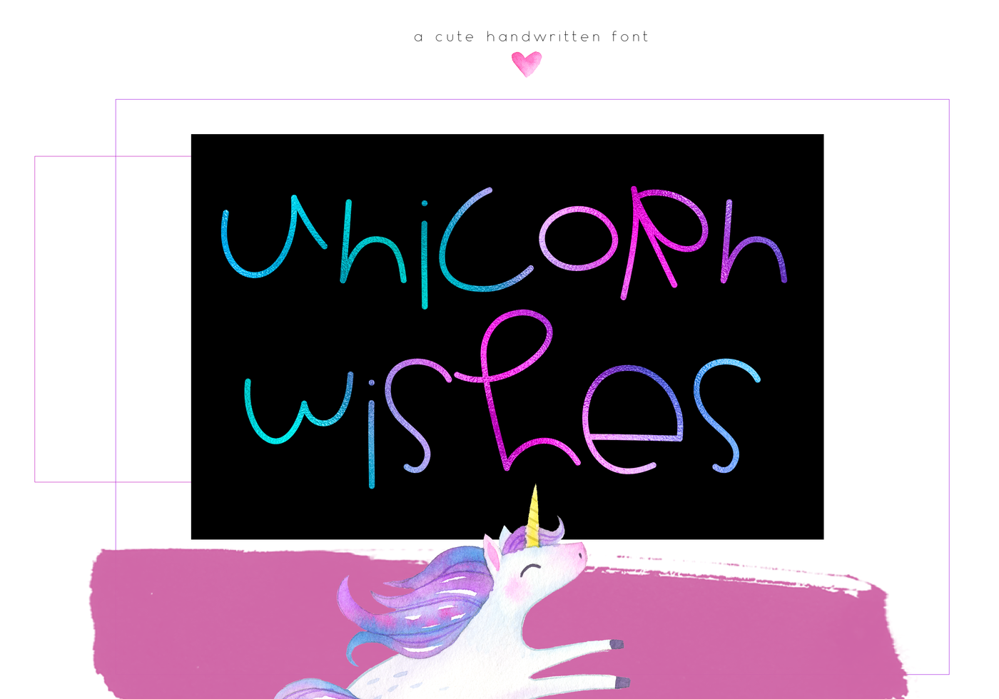 Unicorn Wishes Cute And Quirky Font By Ka Designs Thehungryjpeg Com