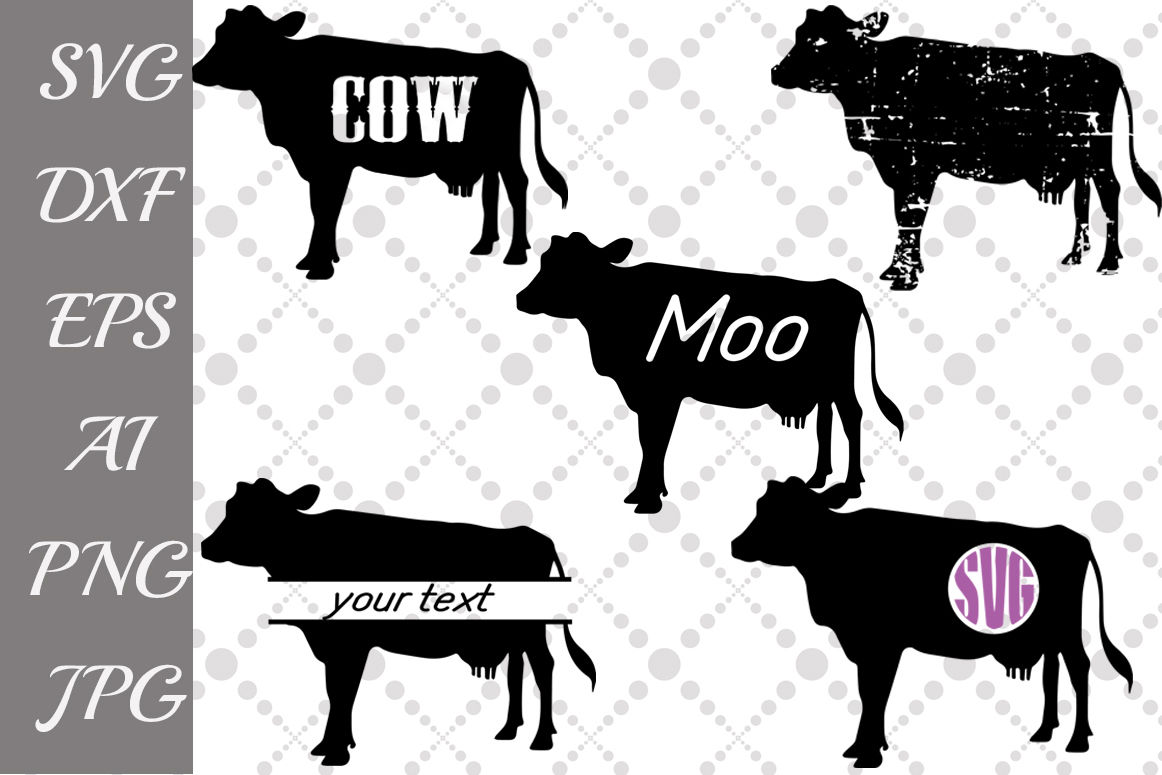 Download Cow Svg Farm Svg Farm Animal Svg Cow Monogram Svg By Prettydesignstudio Thehungryjpeg Com