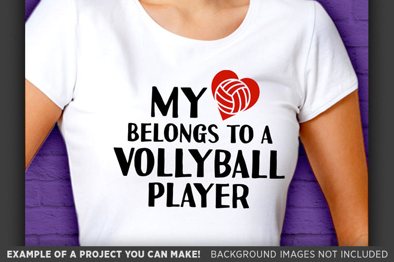 Download My Heart Belongs To A Volleyball Player Shirt Svg Volleyball 3019 By Tizzy Labs Thehungryjpeg Com