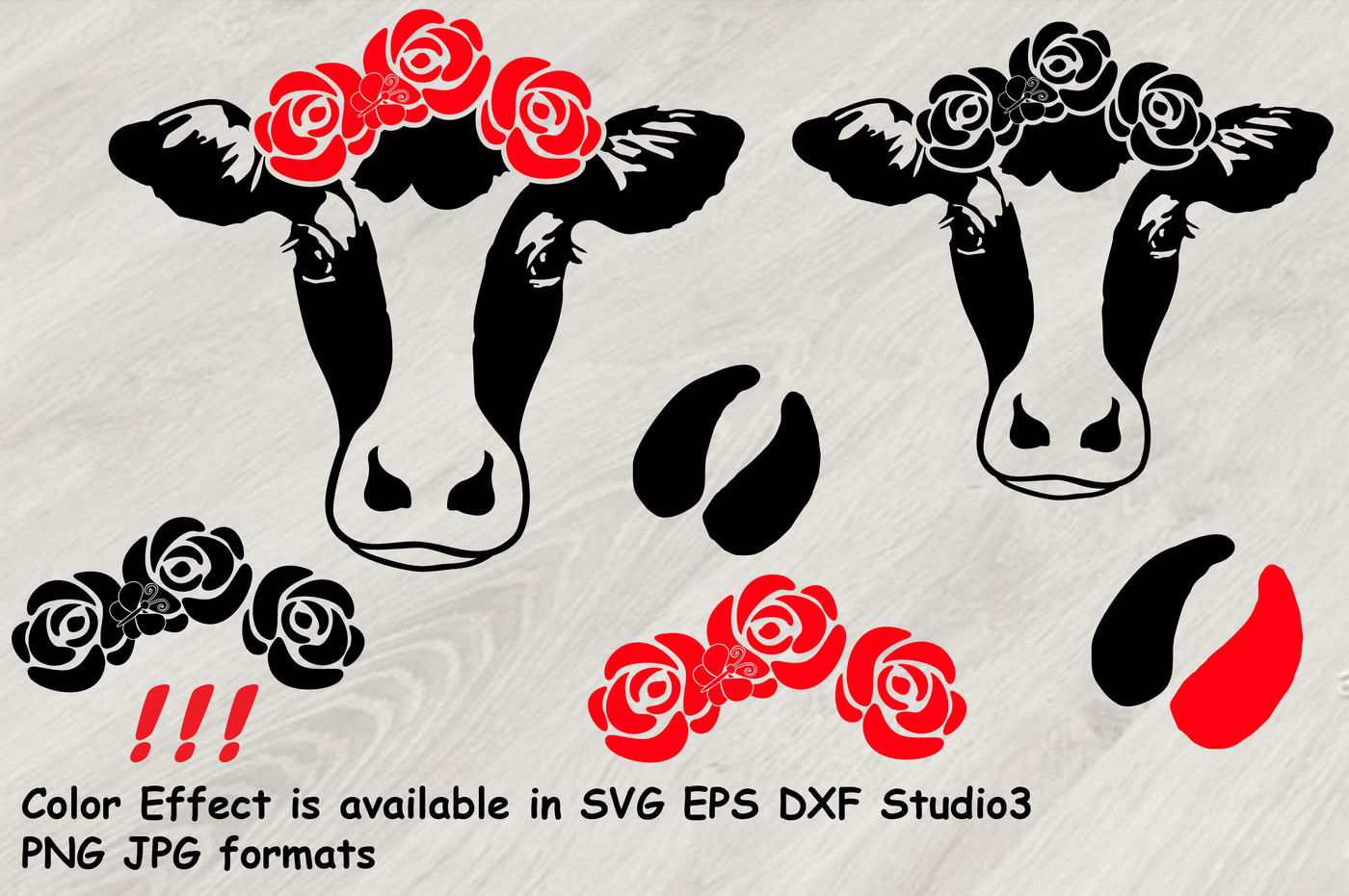 Download Bandanna Flower Heifer Cow Silhouette Svg Cut Layer Glitter Farm 795s By Hamhamart Thehungryjpeg Com