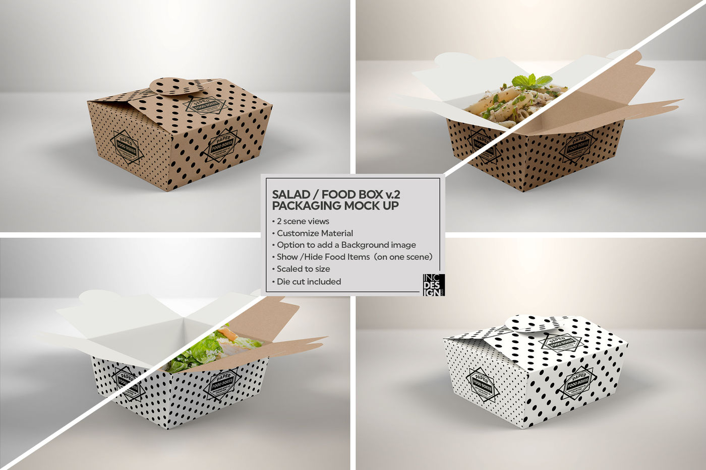 Download VOL 10: Paper Food Box Packaging Mockup Collection By INC ...