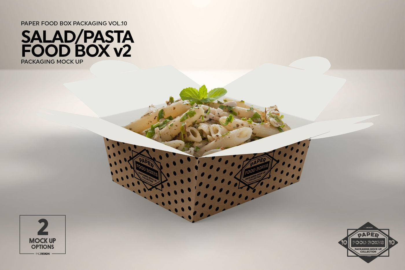 Download VOL 10: Paper Food Box Packaging Mockup Collection By INC Design Studio | TheHungryJPEG.com