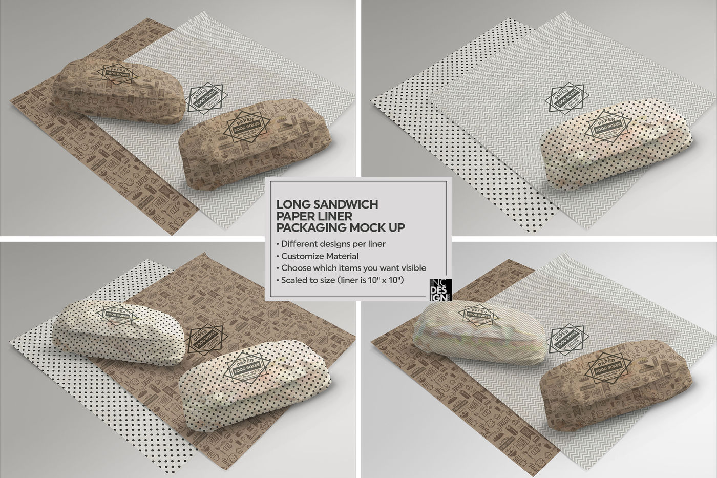 Download Vol 10 Paper Food Box Packaging Mockup Collection By Inc Design Studio Thehungryjpeg Com