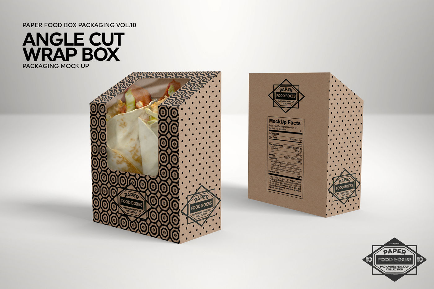 Download Vol 10 Paper Food Box Packaging Mockup Collection By Inc Design Studio Thehungryjpeg Com PSD Mockup Templates