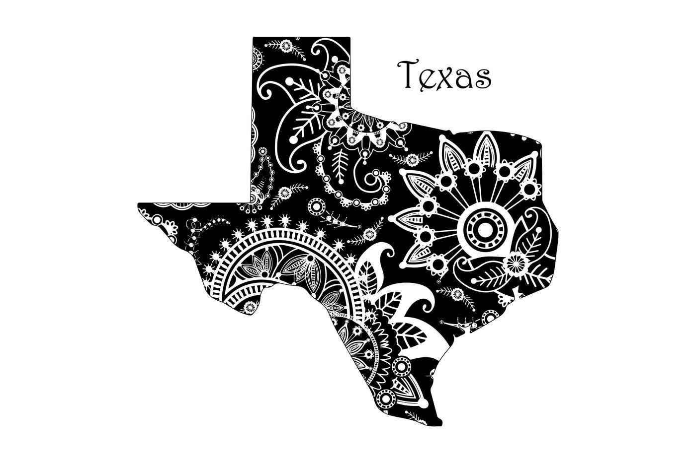 Download Mandala Texas Svg Dxf Png Eps Ai By Twelvepapers Thehungryjpeg Com 3D SVG Files Ideas | SVG, Paper Crafts, SVG File