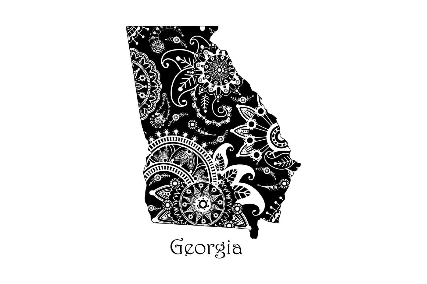 Mandala Georgia SVG DXF PNG EPS AI By twelvepapers | TheHungryJPEG.com