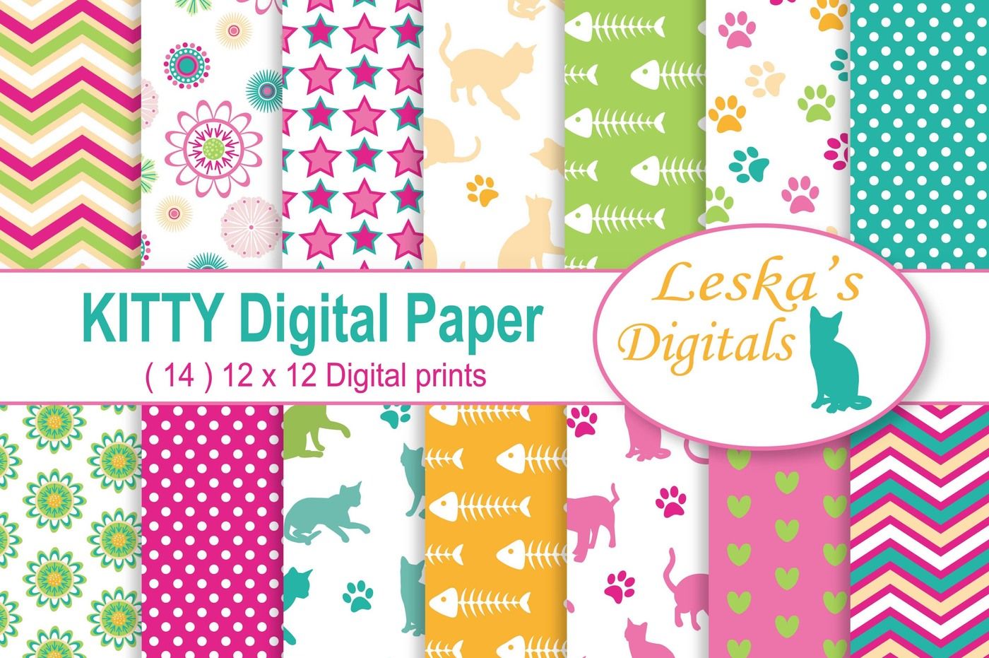 PSP Tagger Tube Unicorn Cats Fantasy Digital Scrapbooking Download PSD Graphic Purrfect Friends