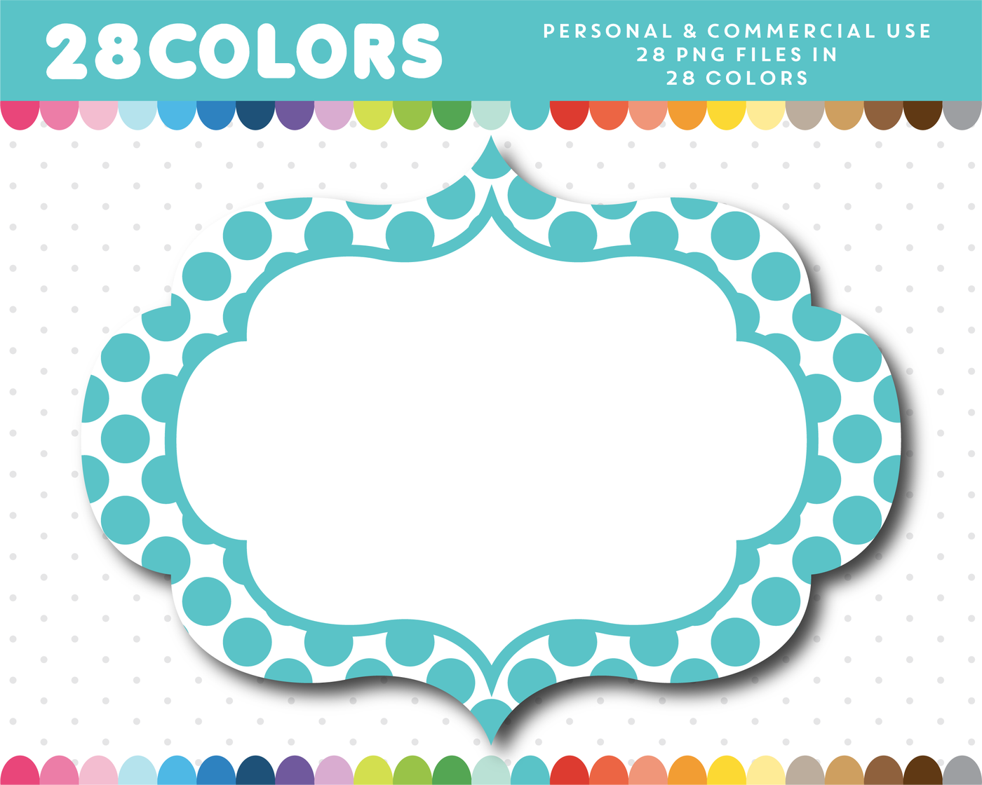 polka dot border clip art