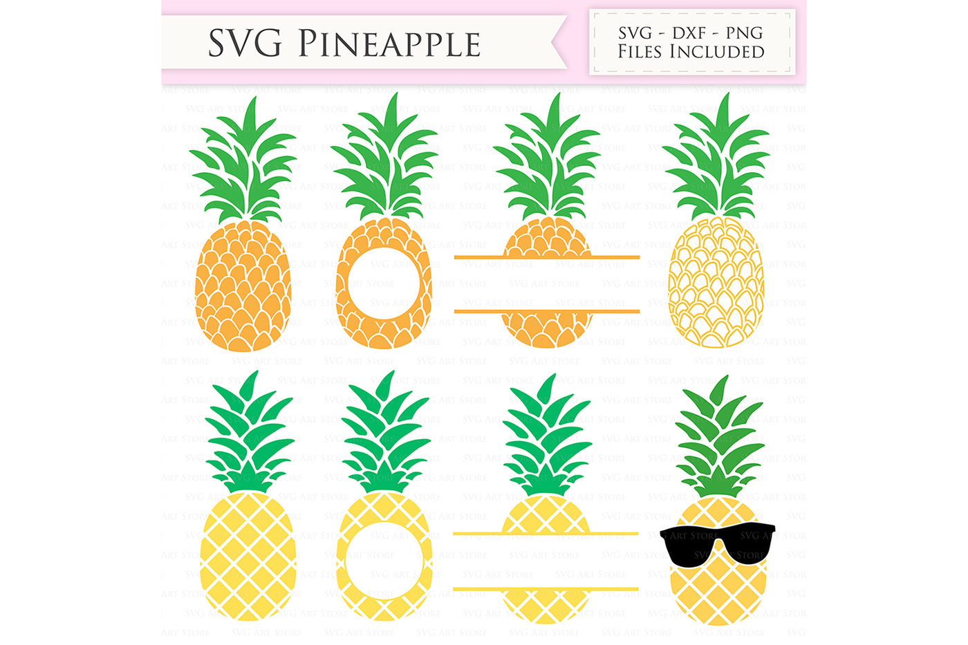 Download Pineapple SVG Files - Tropical Summer Pineapple Monogram ...