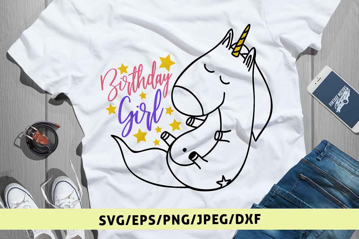 Download Unicorn Birthday Girl - Svg Cut File By CoralCuts ...