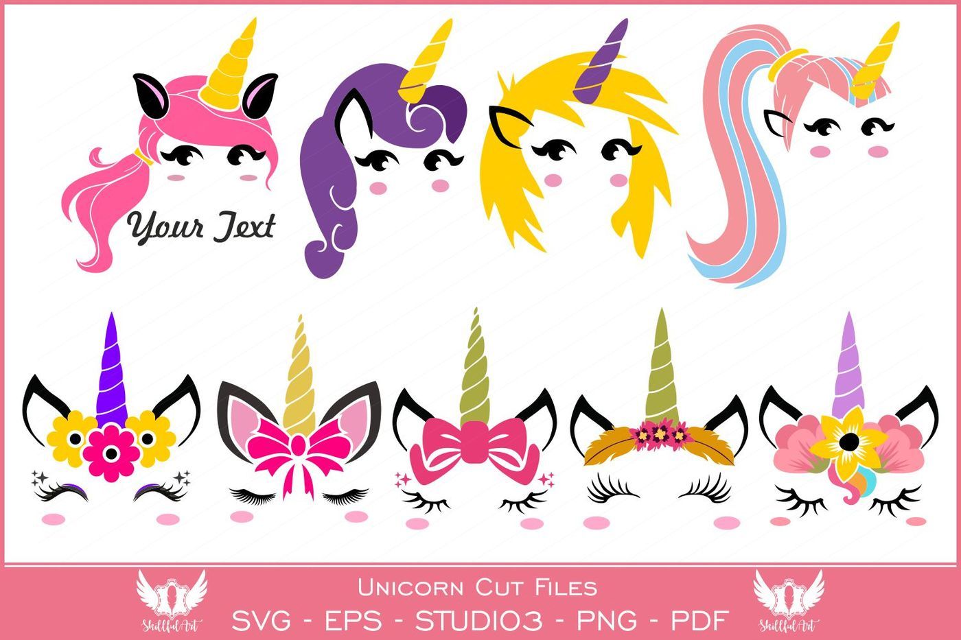 Unicorn Clipart Svg Cut Files By Skillfulart Thehungryjpeg Com