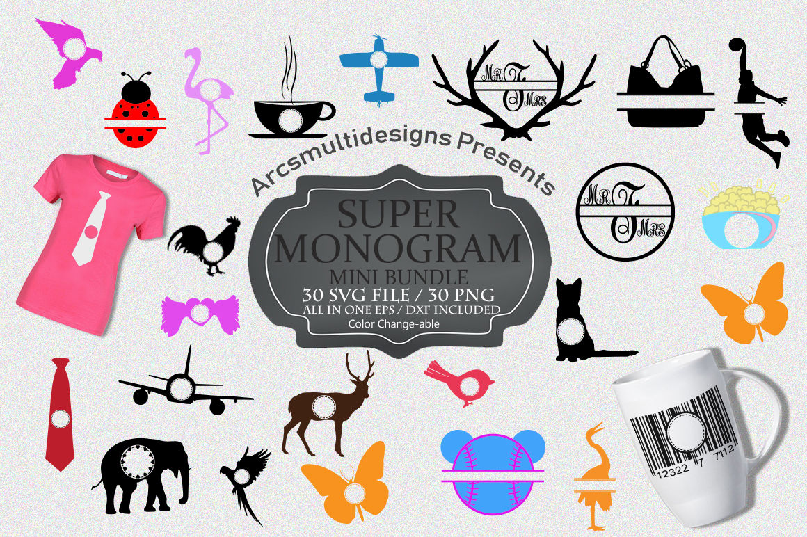 Download Monogram bundle svg vector / monogram frame bundle vector By ArcsMultidesignsShop ...